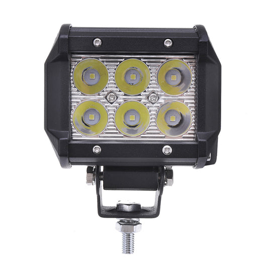 Dark Khaki 4Inch 18W LED Work Light Bar Spot Beam Driving Lamp 12V 1500LM White for Jeep SUV ATV Trailer