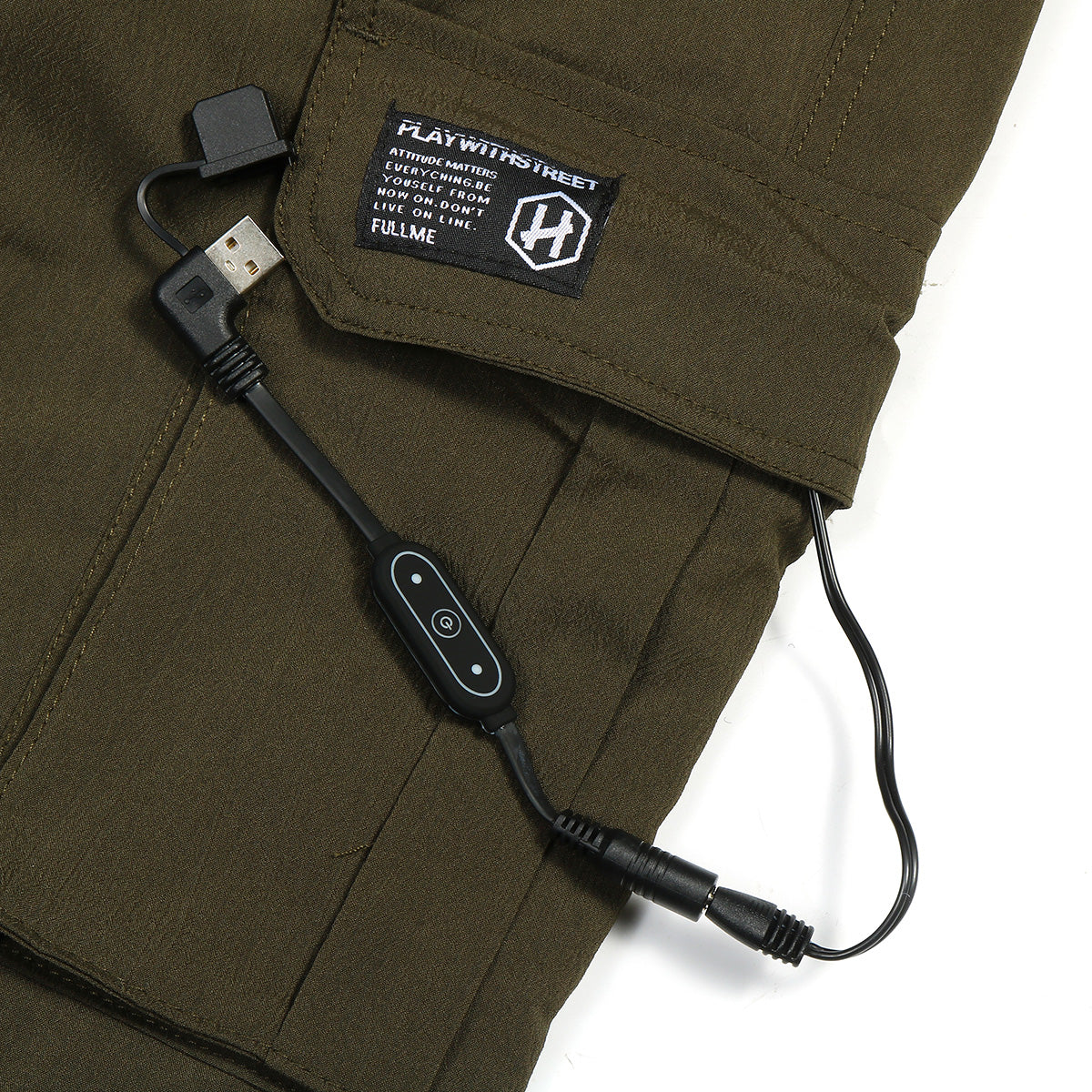 Dark Slate Gray Electric USB Intelligent Heated Warm Casual Pants Men Heating Trousers 3 Adjustable Temperature