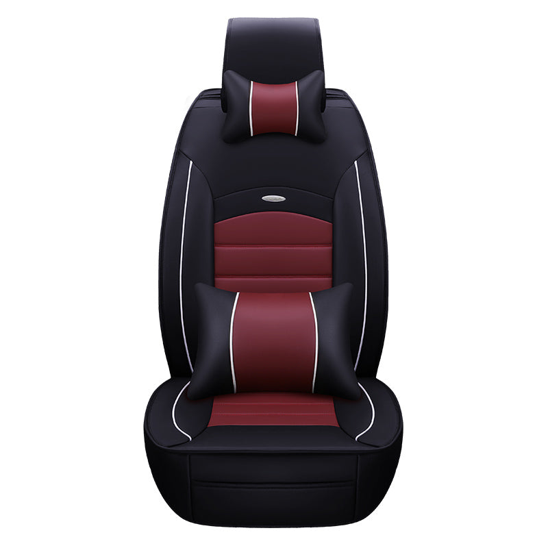 Leather Car Full Surround Seat Cover Cushion Protector Set Universal for Five Seats Car - Auto GoShop