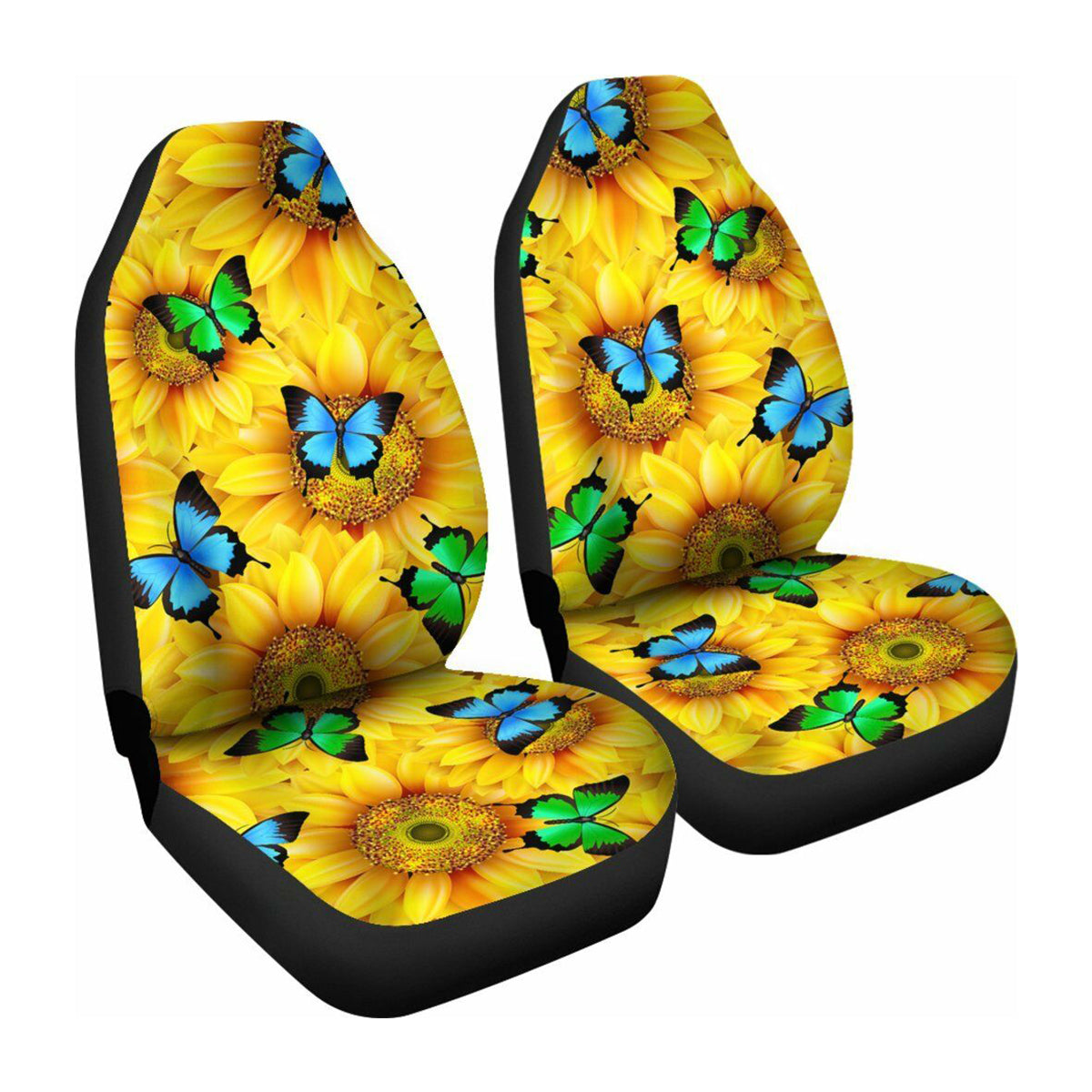 Universal Car Seat Covers Washable Protector Full Seat Front Back Flower Kits - Auto GoShop