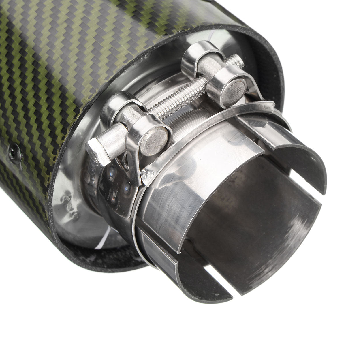 2.5 Inch 63mm Universal Car Auto Carbon Fiber Muffler Exhaust Pipe Tail End Tip - Auto GoShop
