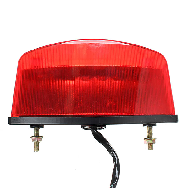 Dark Red Universal 12V LED Motorcycle Tail Brake Light License Plate Lamp
