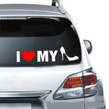 Dark Slate Gray I Love My Shoes Reflective Warning Label Car Stickers Auto Truck Vehicle Motorcycle Decal