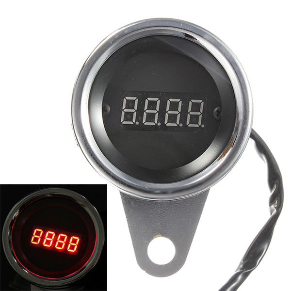 Dark Slate Gray LED Motorcycle Digital Tachometer Tacho Speedometer RPM Gauge 2 Cylinder