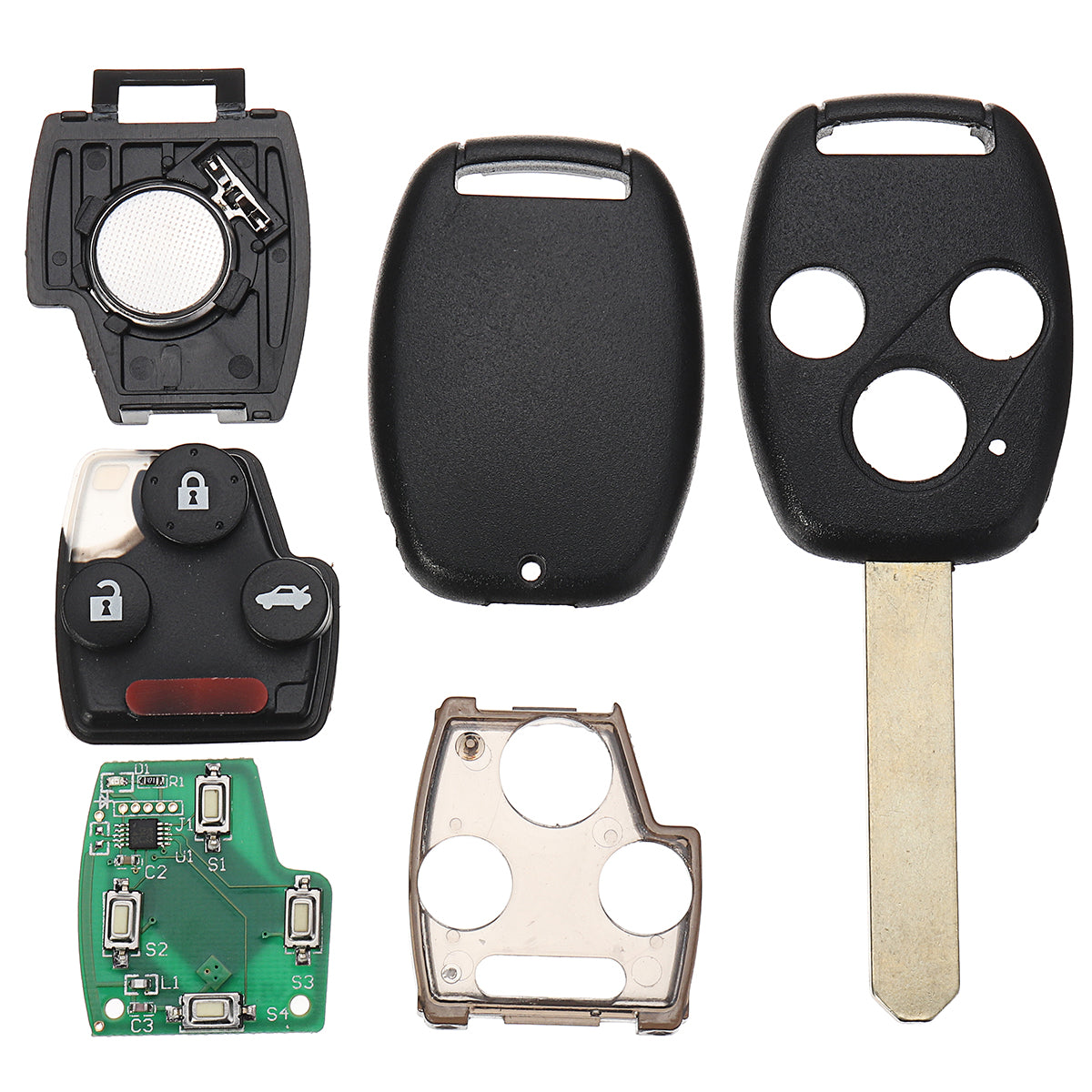 3 Button Remote Key Fob 433Mhz ID48 for Honda Accord 2003-2005 CRV 2005-2006 - Auto GoShop