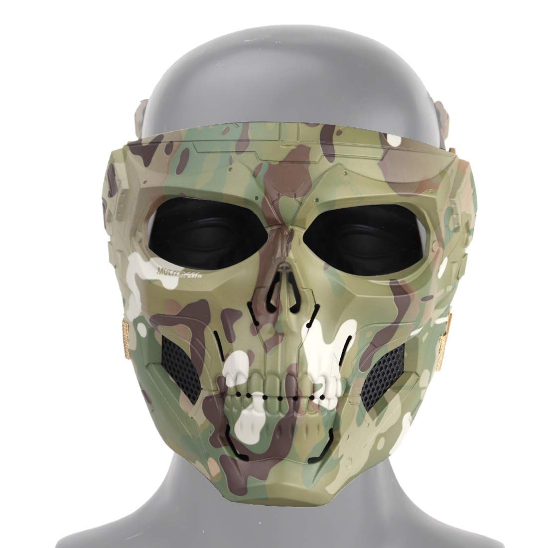 WoSporT Skull Airsoft Paintball Mask Full Face Tactical Halloween Party Mask - Auto GoShop