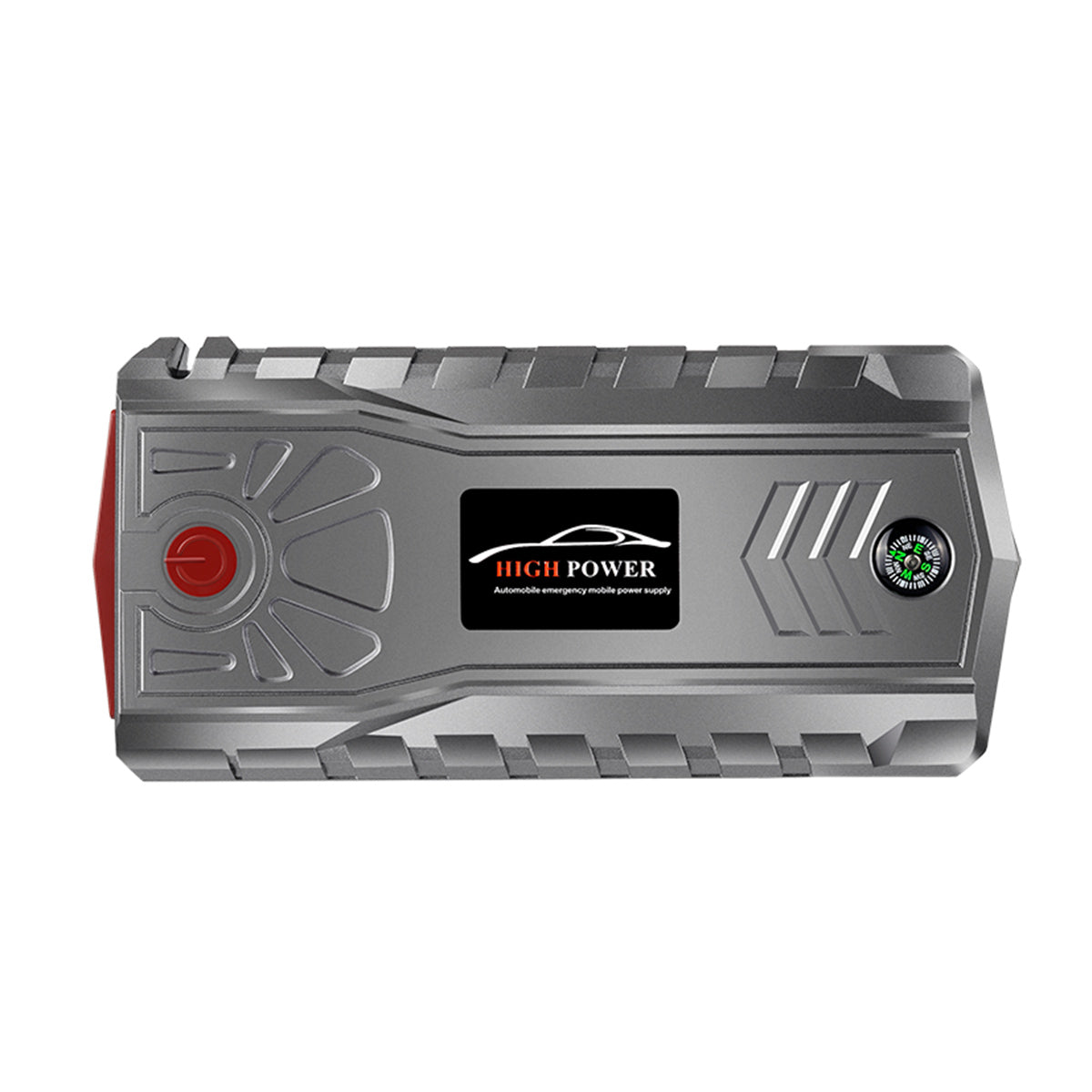 Dim Gray Portable Car Jump Starter 15000mAh 800A Peak Powerbank Emergency Battery Booster Type-C Digital Charger with LED Flashlight USB Port