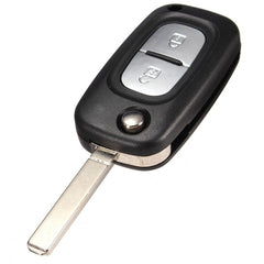 Dark Slate Gray 2 Button Remote Key Fob Case Shell For Renault Clio Kangoo Megane + Bland Blade