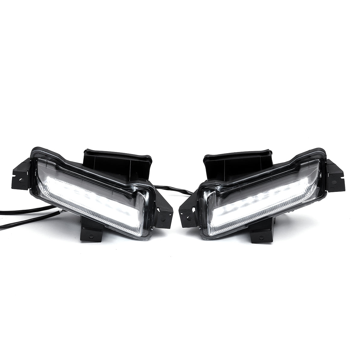 Black White+ Amber Daytime Running Lights Car Lights LED For 2016-2018 Chevy Camaro ZL1 1LT RS DRL Car Fog Lights LED Clear Lens