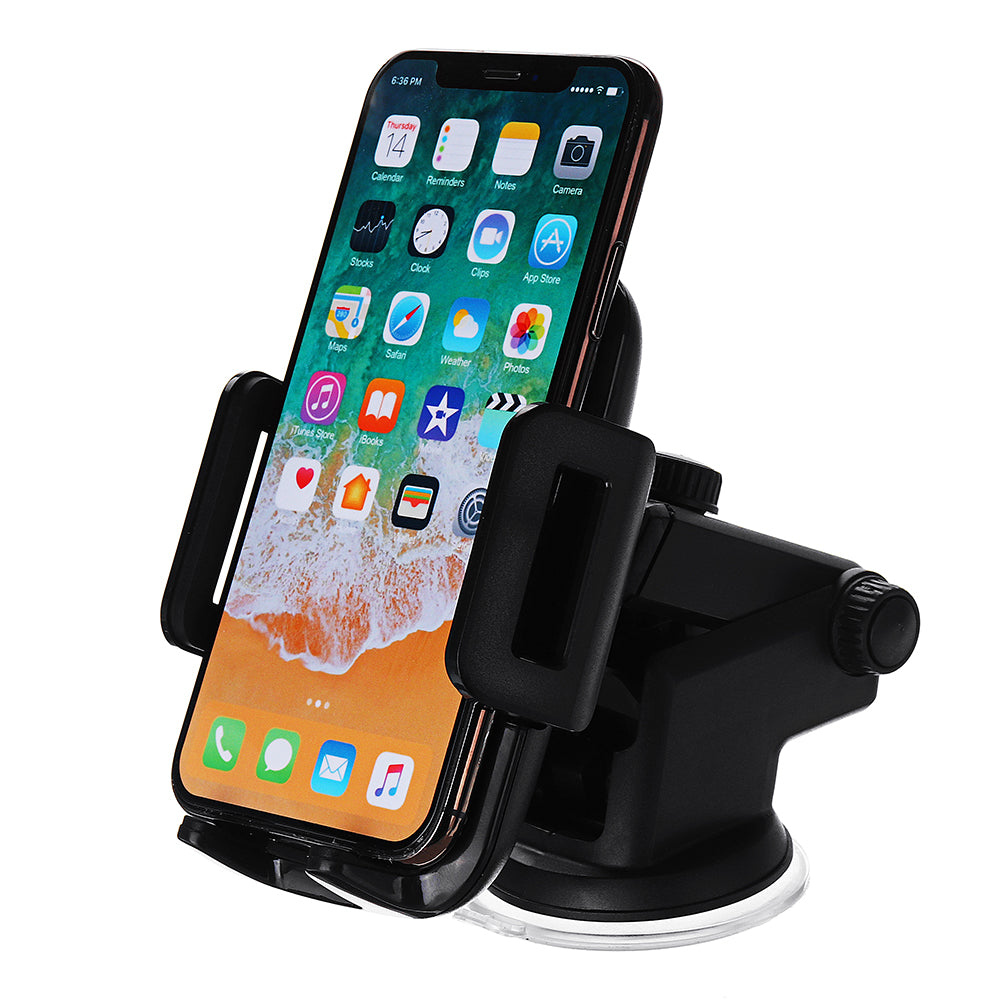 Qi Wireless Fast Charger Car Retractable Suction Cup Dashboard Air Vent Phone Holder for Iphone X - Auto GoShop