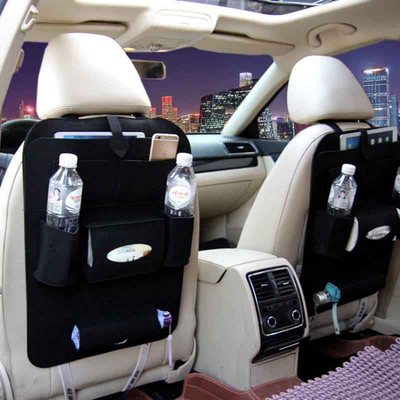 Car Seat Storage Bag Hanger Car Seat Cover Organizer Multifunction Vehicle Storage Bag (Black) - Auto GoShop