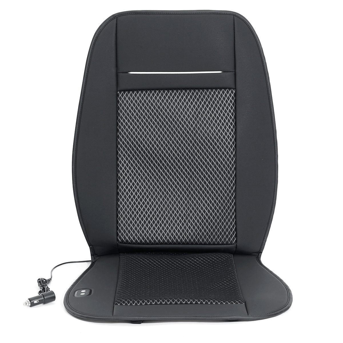 Dark Slate Gray 12V 3 Speed 4 Built-in Car Seat Cooling Chair Cover Cushion Air Fan