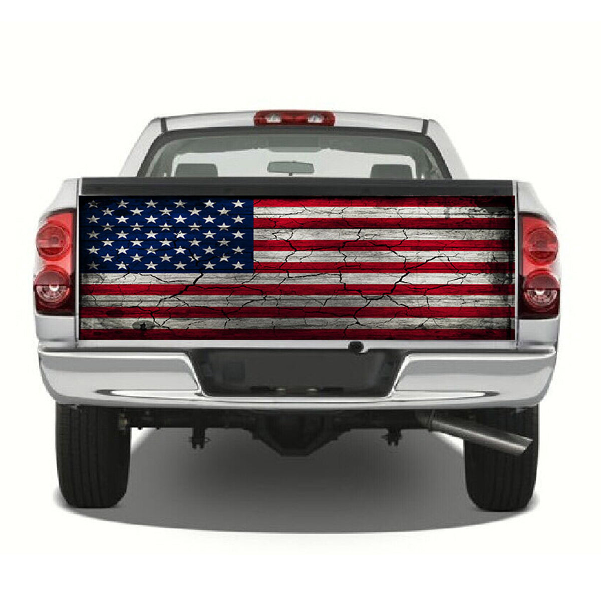 Dark Red 167X58CM Car Stickers USA American Flag Tailgate Wrap Vinyl Graphic Pickup Decal