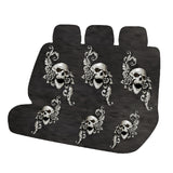 Universal Front Car Seat Cover Skull Car Seat Cover Floor Mats Full Set - Auto GoShop