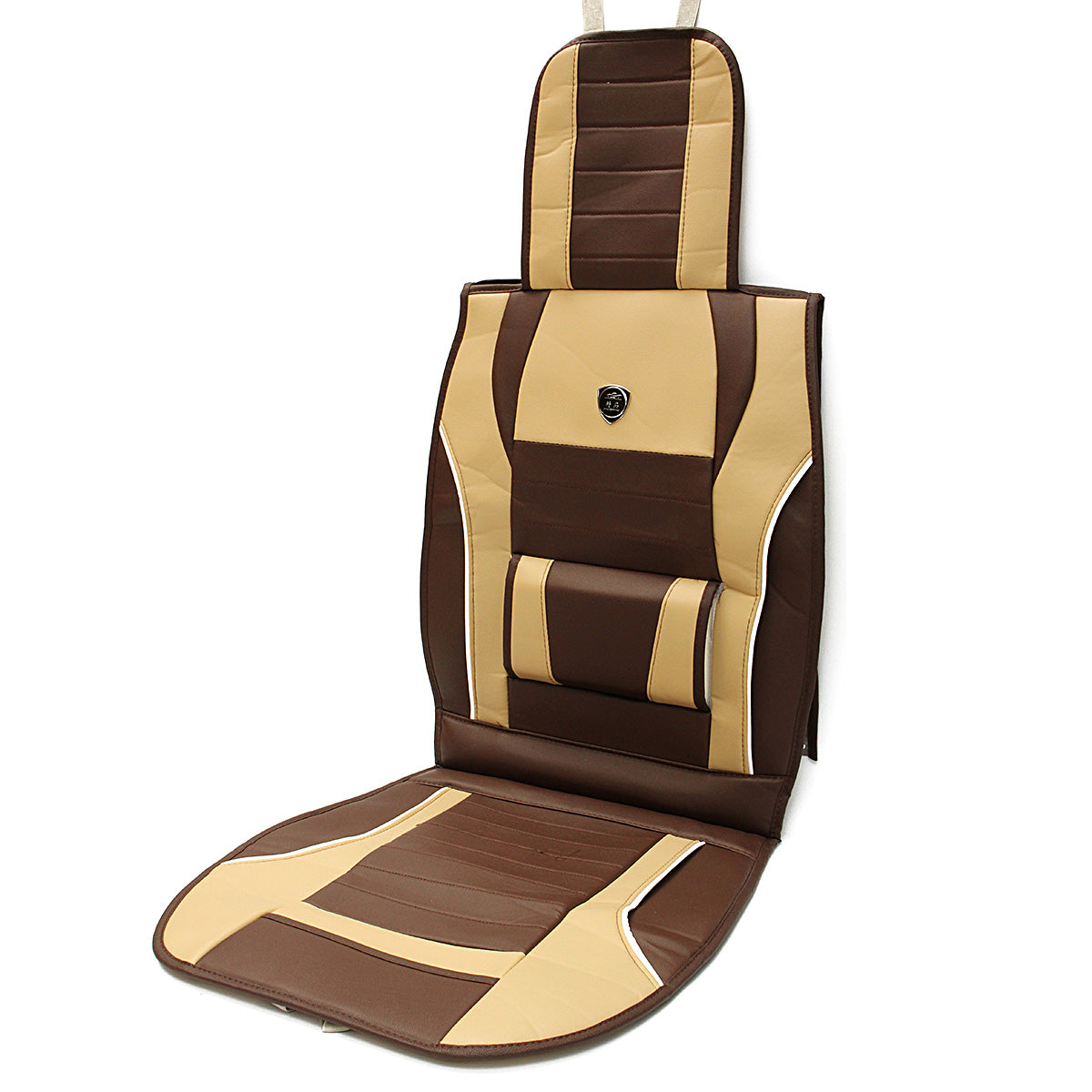 1Pcs PU Leather Car Front Seat Cover Support Cushion Pad Full Surround 7-Seat Universal - Auto GoShop