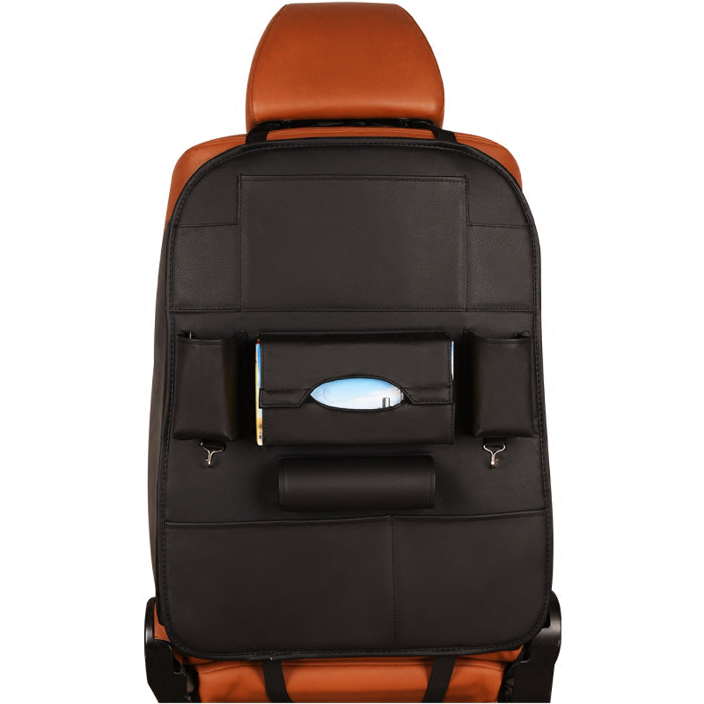 PU Leather Car Seat Back Storage Multi-functional Multi Pocket Phone Cup Holder Organizer - Auto GoShop