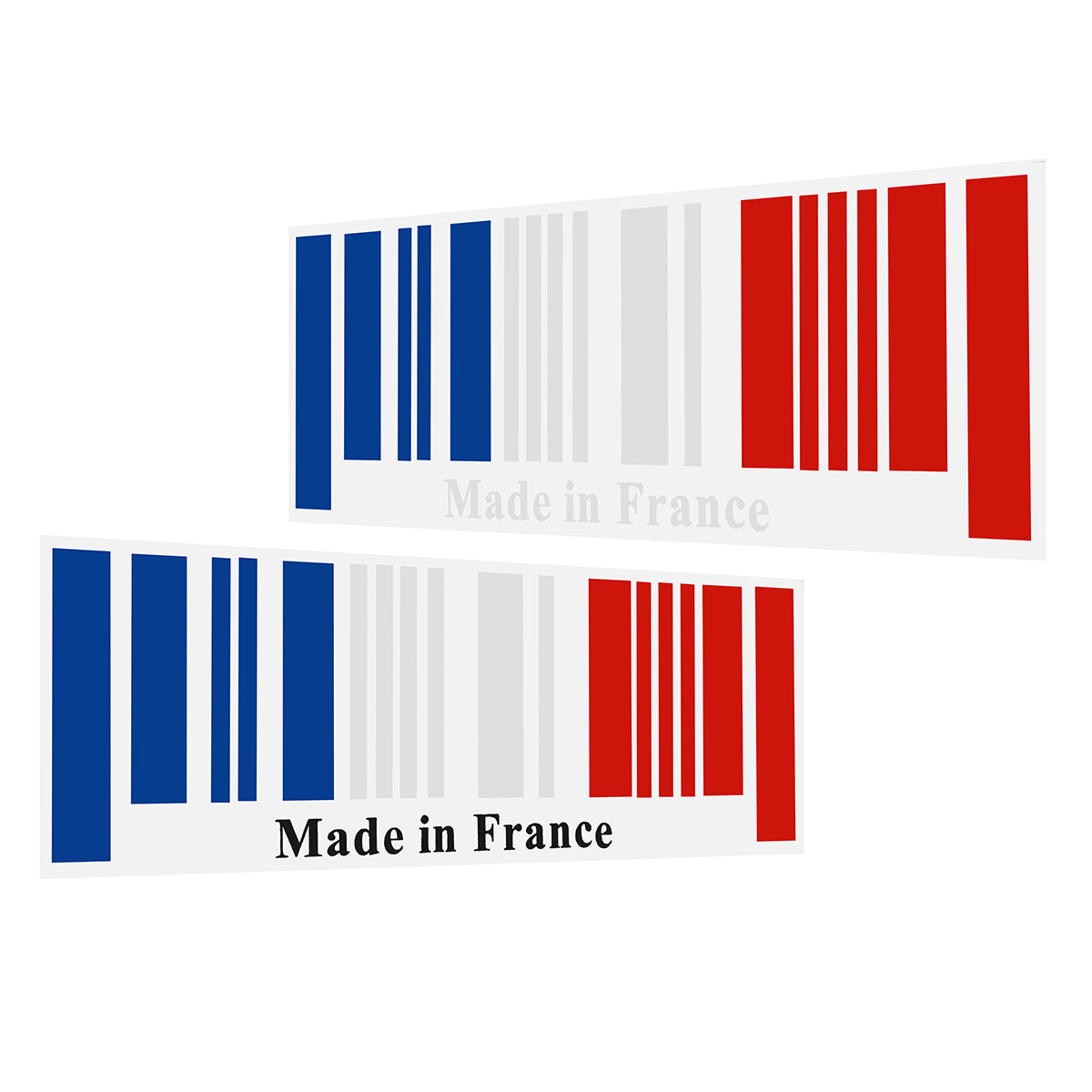 Firebrick 25x9cm PVC Car Made In France Bar Code Stickers Graphic Decal Decoration Universal