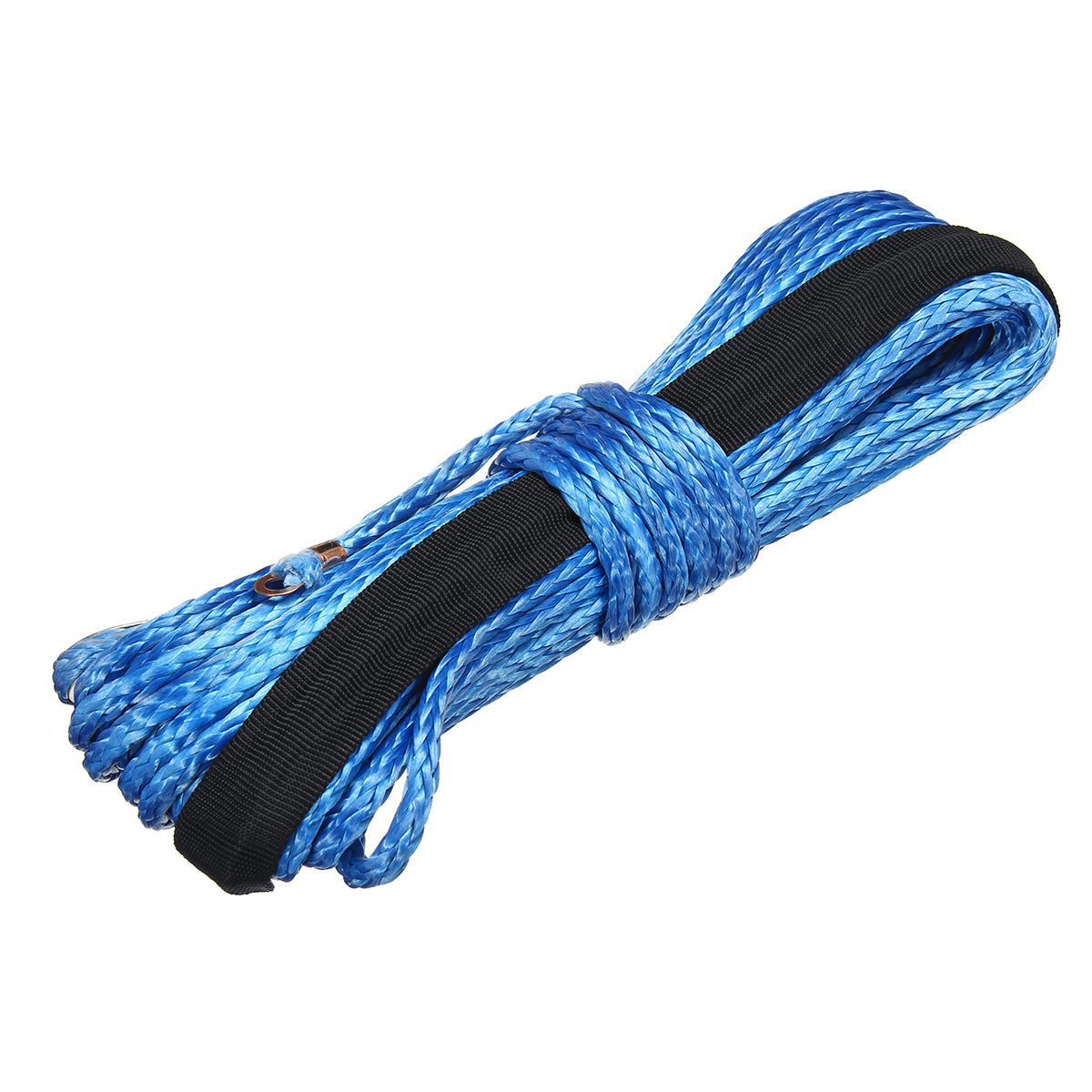 Steel Blue 15m 5500LBs Winch Rope String Line Cable With Sheath Synthetic Towing Rope Car Wash Maintenance String For ATV UTV Off-Road Motorcycle