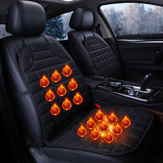 Double DC 12V Universal Car Heated Seat Cover Cushion Auto Heater Warmer - Auto GoShop