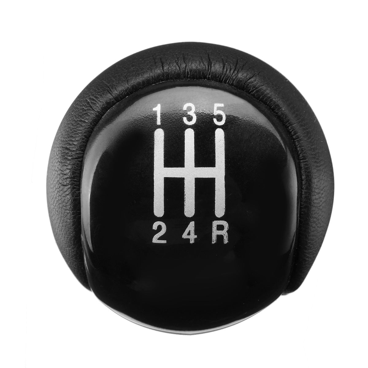 Black 5 Speed Gear Shift Knob Stick PU leather for Ford Fiesta Fusion Transit Connect 2002 UP