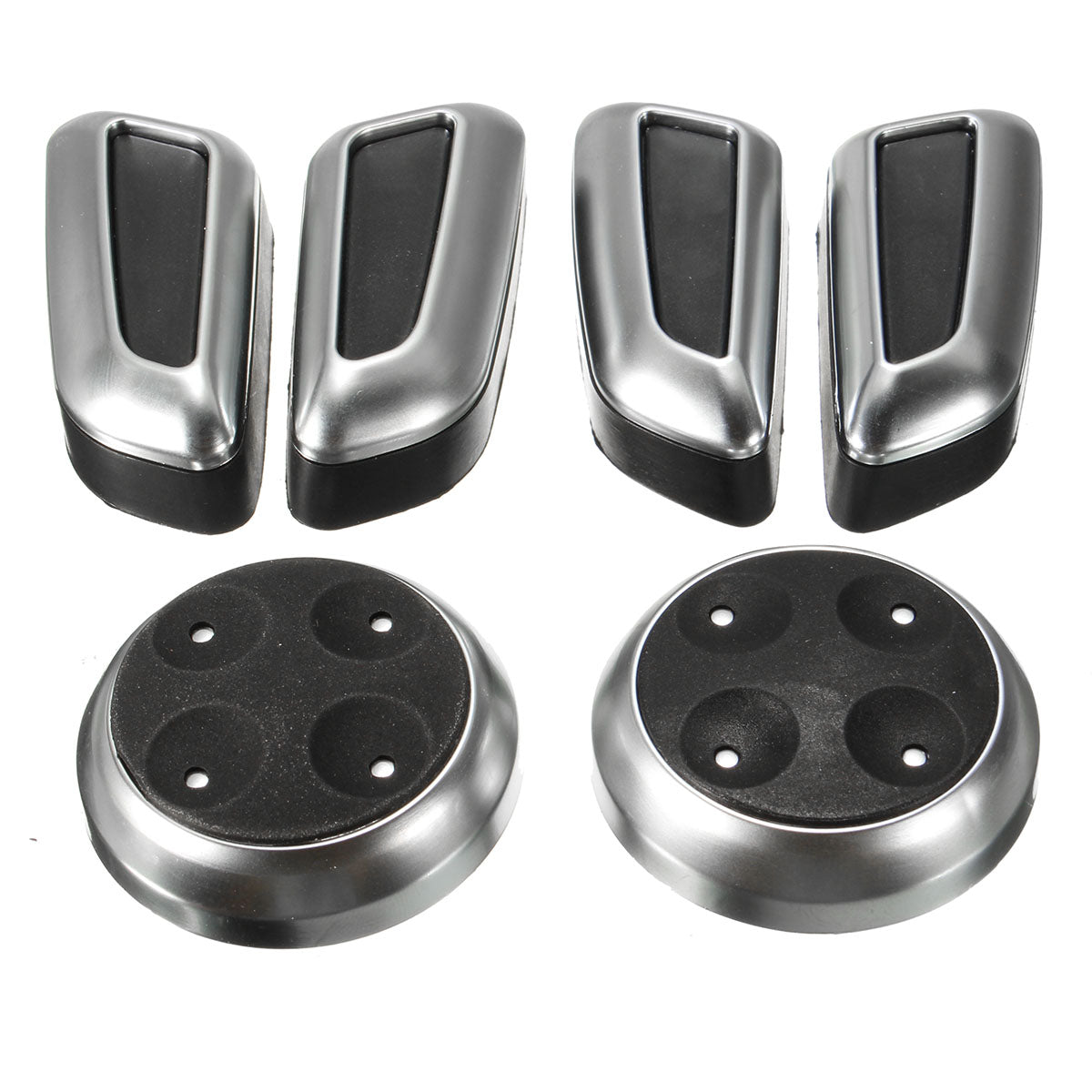Dark Slate Gray Chrome Seat Adjustment Switch Cover Trims for Audi A3 A4 A5 A6 Q3 Q5 for VW Tiguan