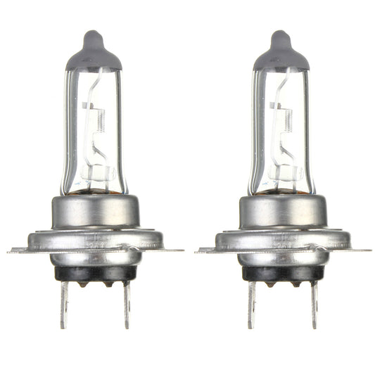 White Smoke 2Pcs 12V 55W H7 Halogen Car Fog Light Bulb Headlamp Clear Glass Bulbs Lamp Super Bright White