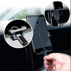 Gravity Linkage Car Air Vent Phone Holder 360° Rotatable Bracket Universal for iPhone XS XR X - Auto GoShop