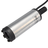 Gray 12V 38mm Electric Stainless Submersible Water Pump Oil Fuel Transfer Refueling