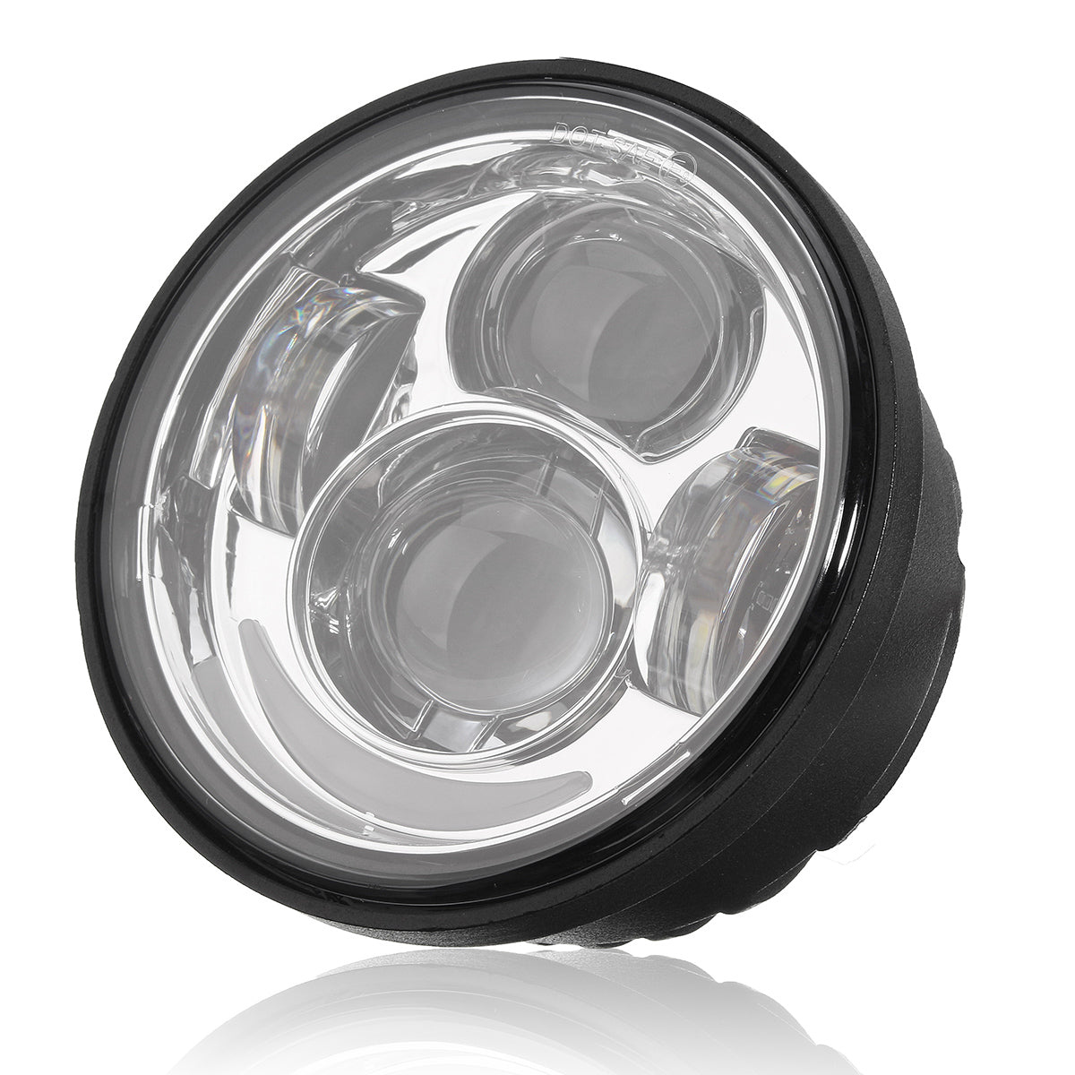 Dark Gray 4.65inch LED HI/LO Headlights Lamp For Harley Dyna Fat Bob 2008-2016