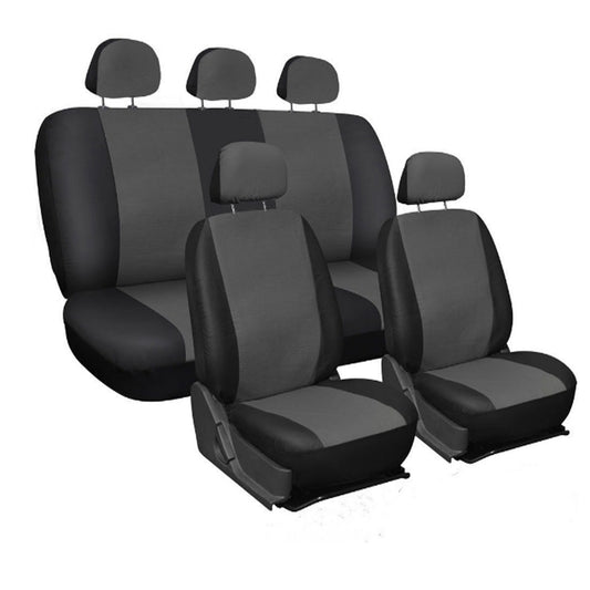 9Pcs/Set PU Leather Car Seat Detachable Cover Front Bucket Full Set Chair Protector Universal - Auto GoShop