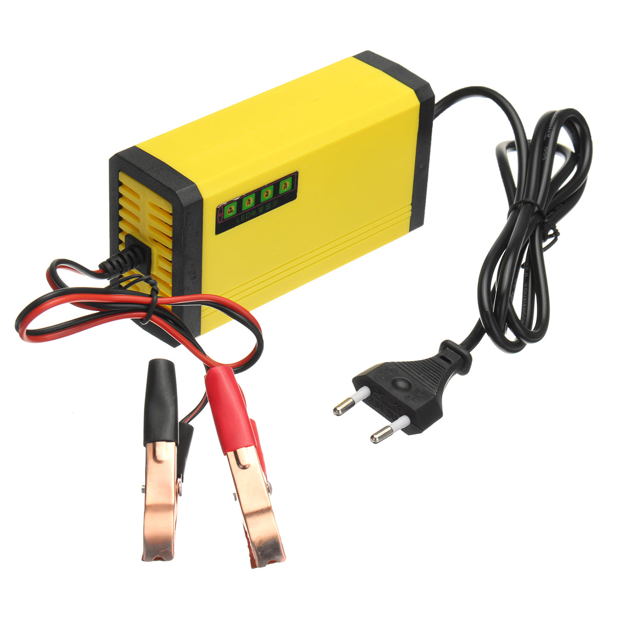 Goldenrod 12V 2AH-20AH Smart Automatic ABS Battery Charger US/EU Plug For Car Motorcycle