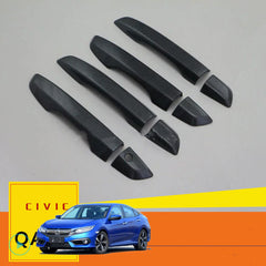 Dark Slate Gray Tenth generation Civic carbon fiber outer handle (Black)