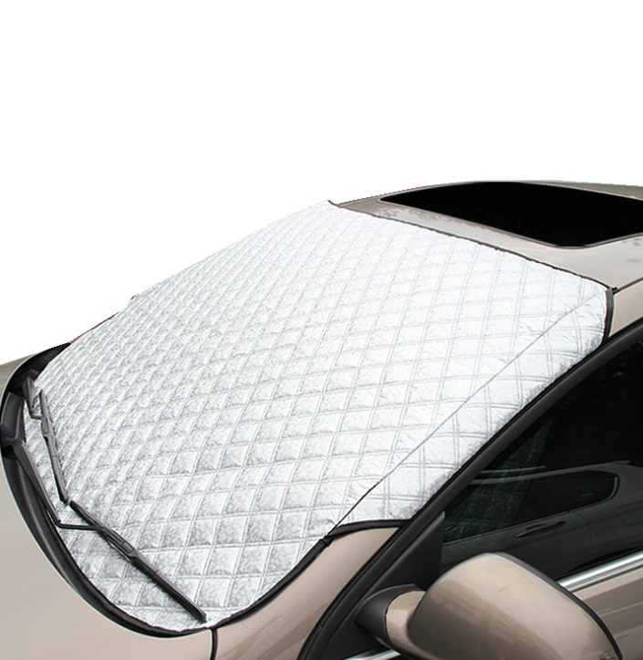 White Smoke Car snow block front windshield antifreeze cover winter front gear snowboard windshield snow cover frost guard