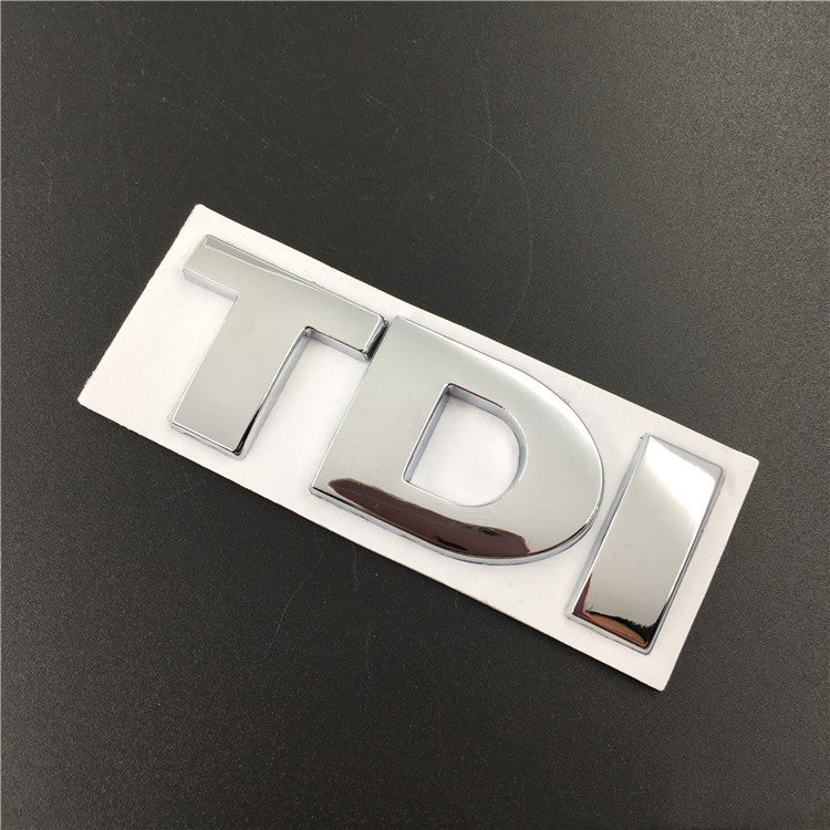 Light Gray Modified metal car sticker TDI side label tail label