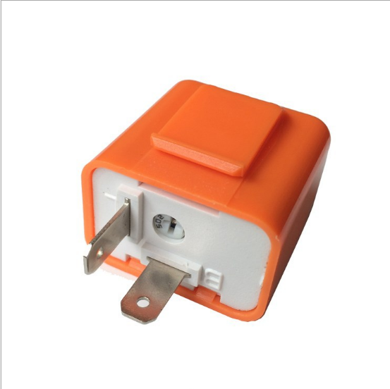 Tomato 2 pin motorcycle adjustable flasher turn signal LED flash relay (Orange)