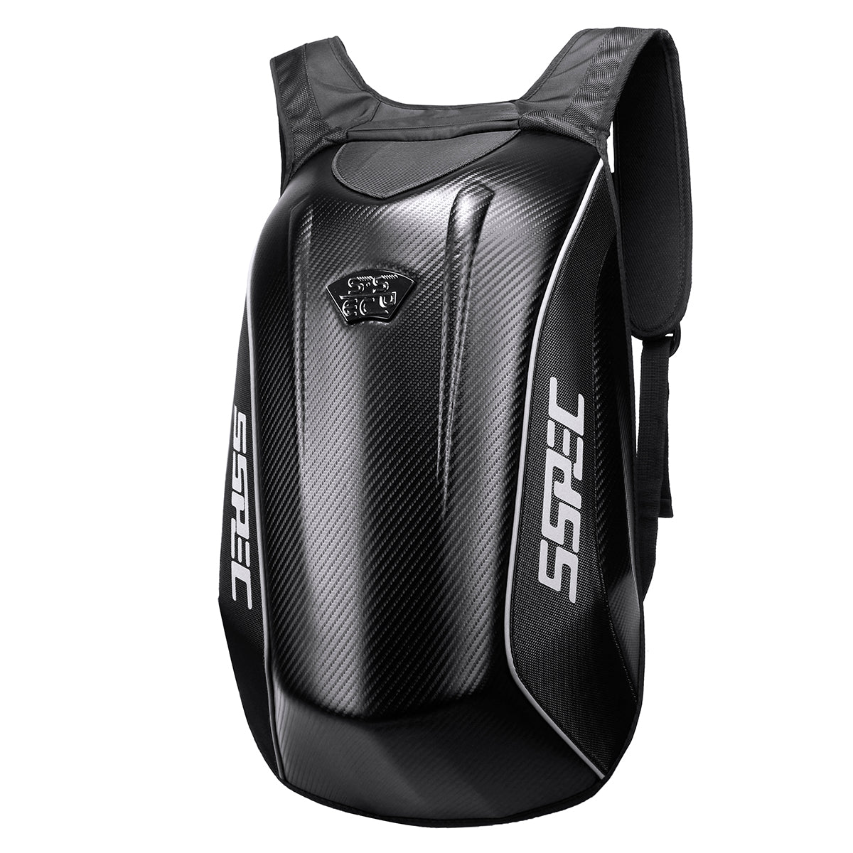Dark Slate Gray Motorcycle Helmet Backpack Motocross Riding Racing Storage Bag Carbon Fiber