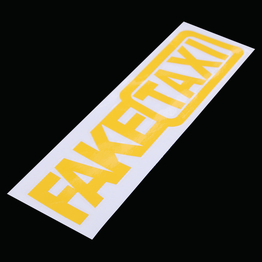 Sandy Brown Fake taxi drift sign funny car sticker (Yellow)