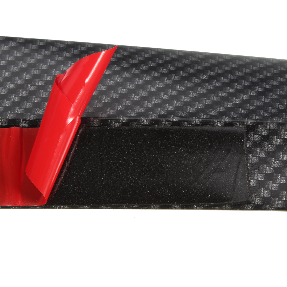 Black 2.5M Car Front Bumper Lip Protector Carbon Fiber Spoiler Decorative Strip