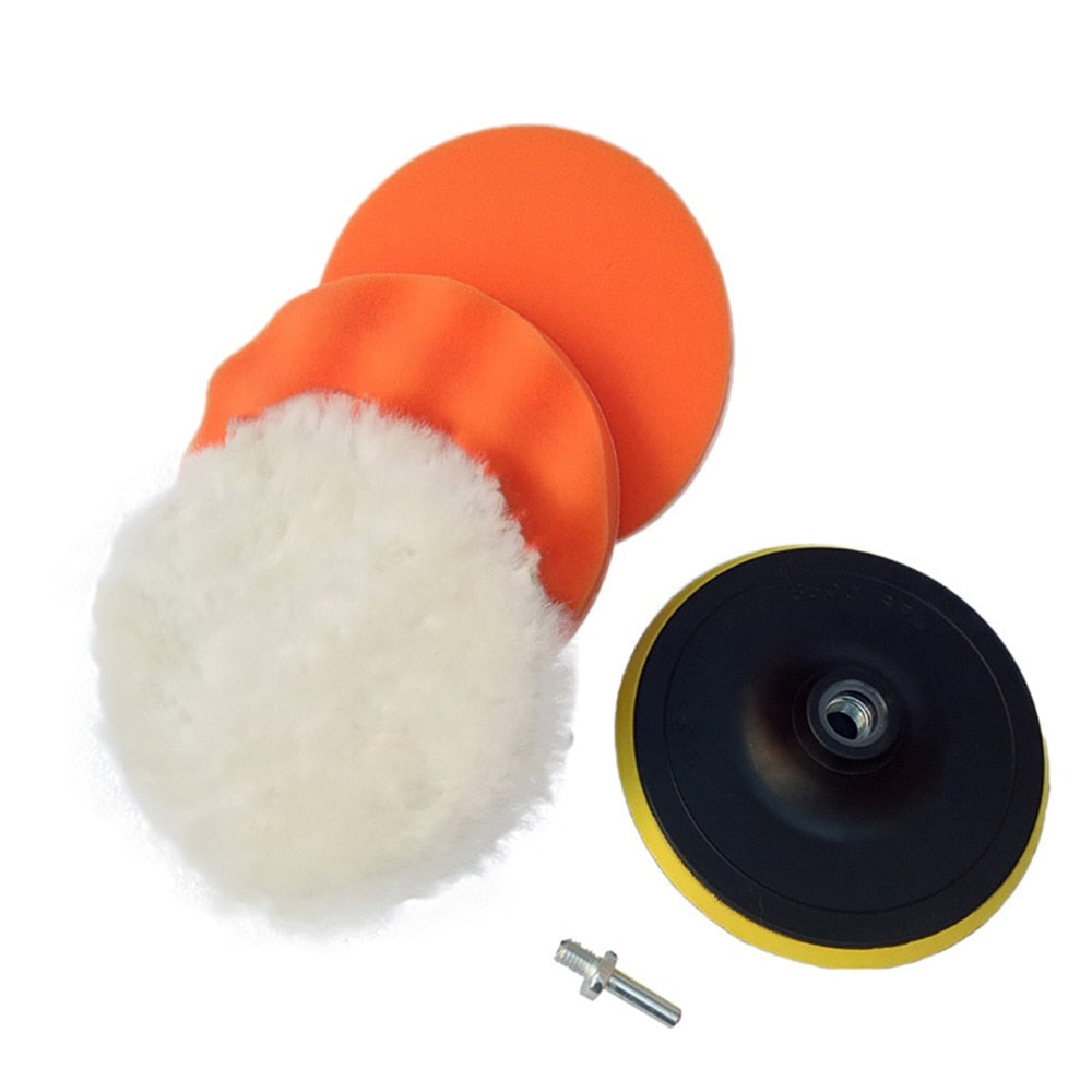 Tomato Direct car polishing plate flat wave waxing sponge ball self-adhesive sponge disk wool polishing wheel