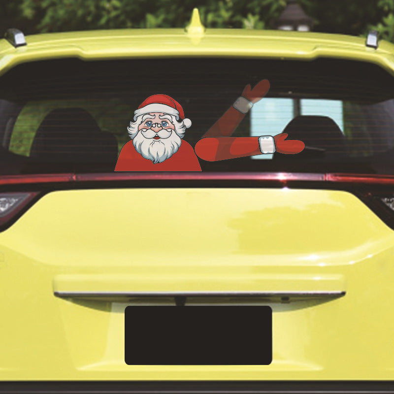 Khaki Santa Wiper Car Sticker without Straps