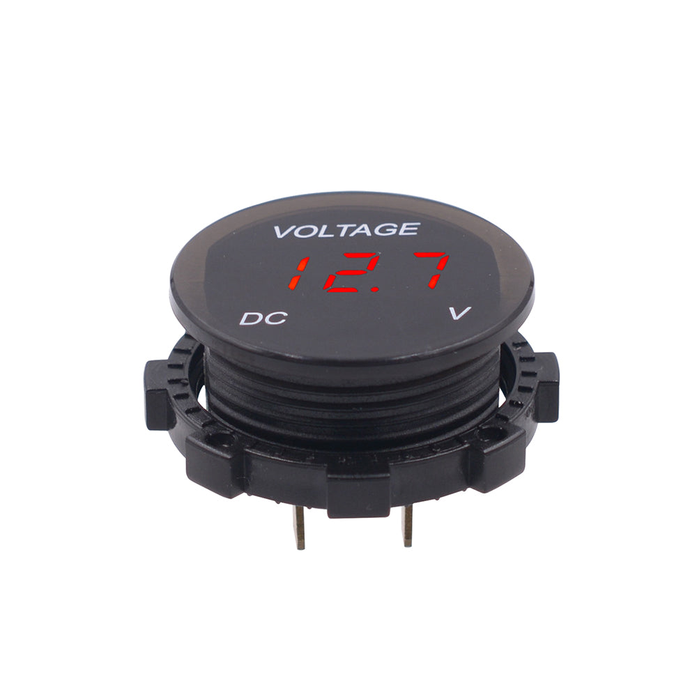 DC 12V-24V Digital Voltage Meter Voltmeter Waterproof LED Display Panel Gauge For Car Auto Motorcycle Boat ATV Truck Refit - Auto GoShop