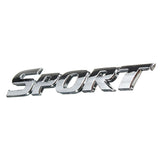 Gray 3D SPORT Chrome ABS Car Trunk Badge Emblem Decor Decals Sticker