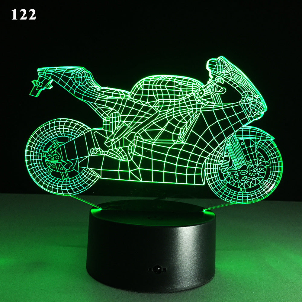 Medium Sea Green Motorcycle led desk lamp