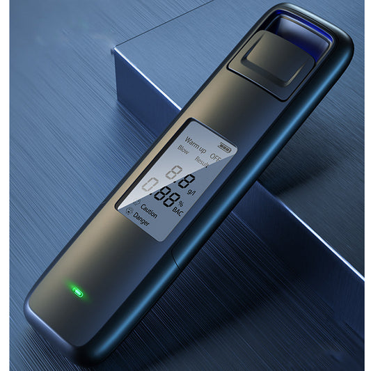 Slate Gray Mini LCD Digital Breath Alcohol Tester Personal Breathalyzer Analyzer Detector