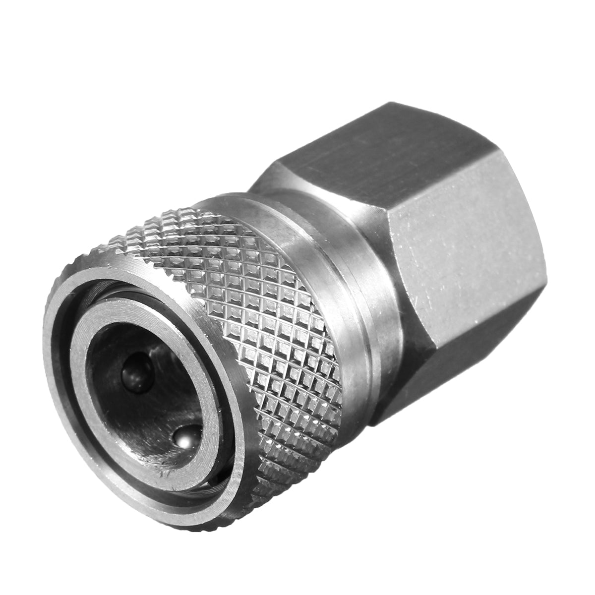 Gray Paintball PCP 1/8 NPT Stainless Steel Female Connector Quick Disconnect Adapter