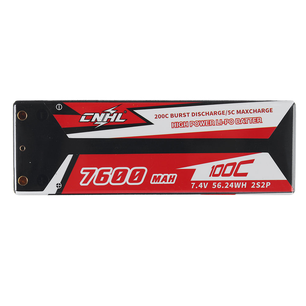 Firebrick CNHL RACING SERIES 7.4V 7600mAh 100C 2S Lipo Battery T Plug for RC Car