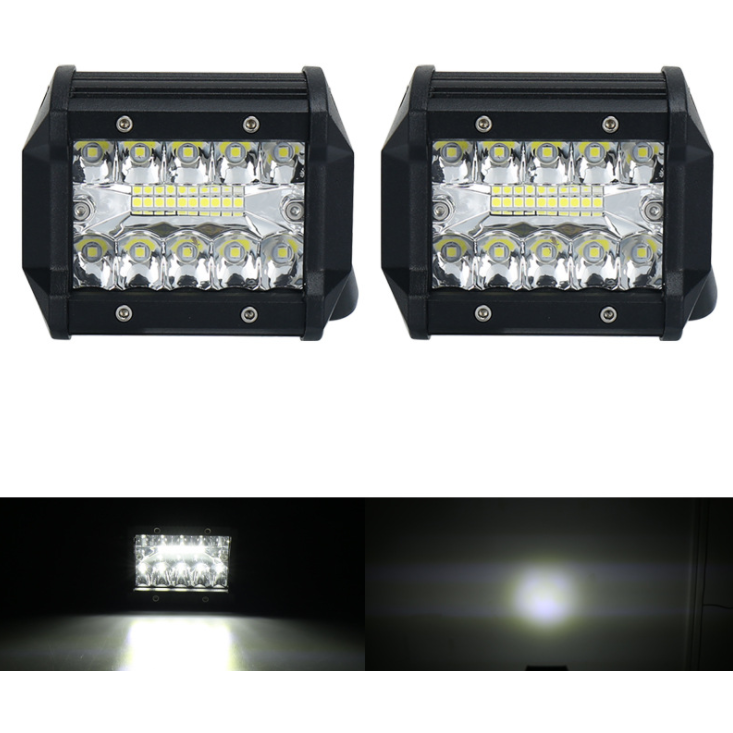 Black 18W with stand LED3 row work light strip light (2pc)
