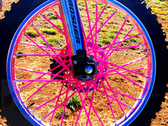 Deep Pink Motorcycle Wheel Spokes Wrap