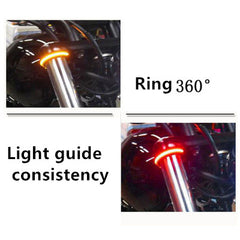Firebrick Two-color motorcycle modified turn signal front shock absorber LED ring turn signal modified LED turn light ring