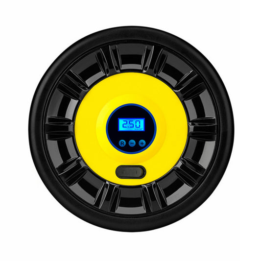 Gold 12V Portable Tire Air Pump Digital Display/Pointer Compressor Inflator W/ LED Lights